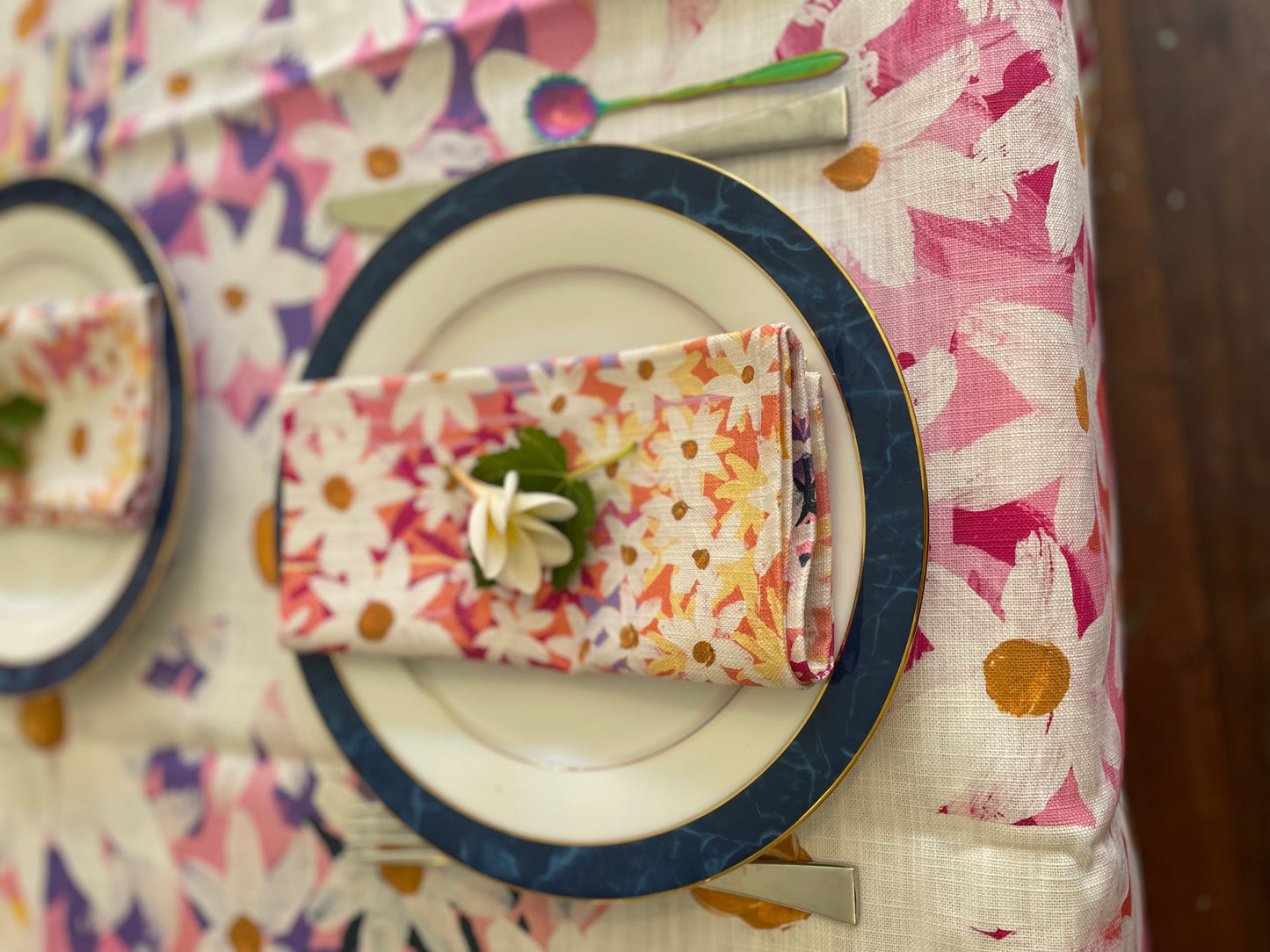 Linen Napkin Set “Daisy Party”