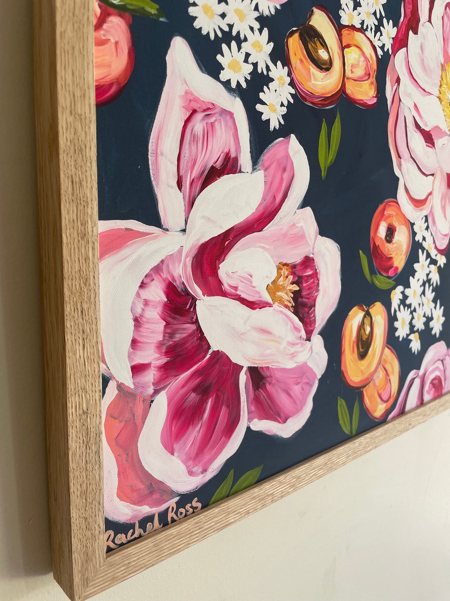 Peaches & Peonies - Canvas Print