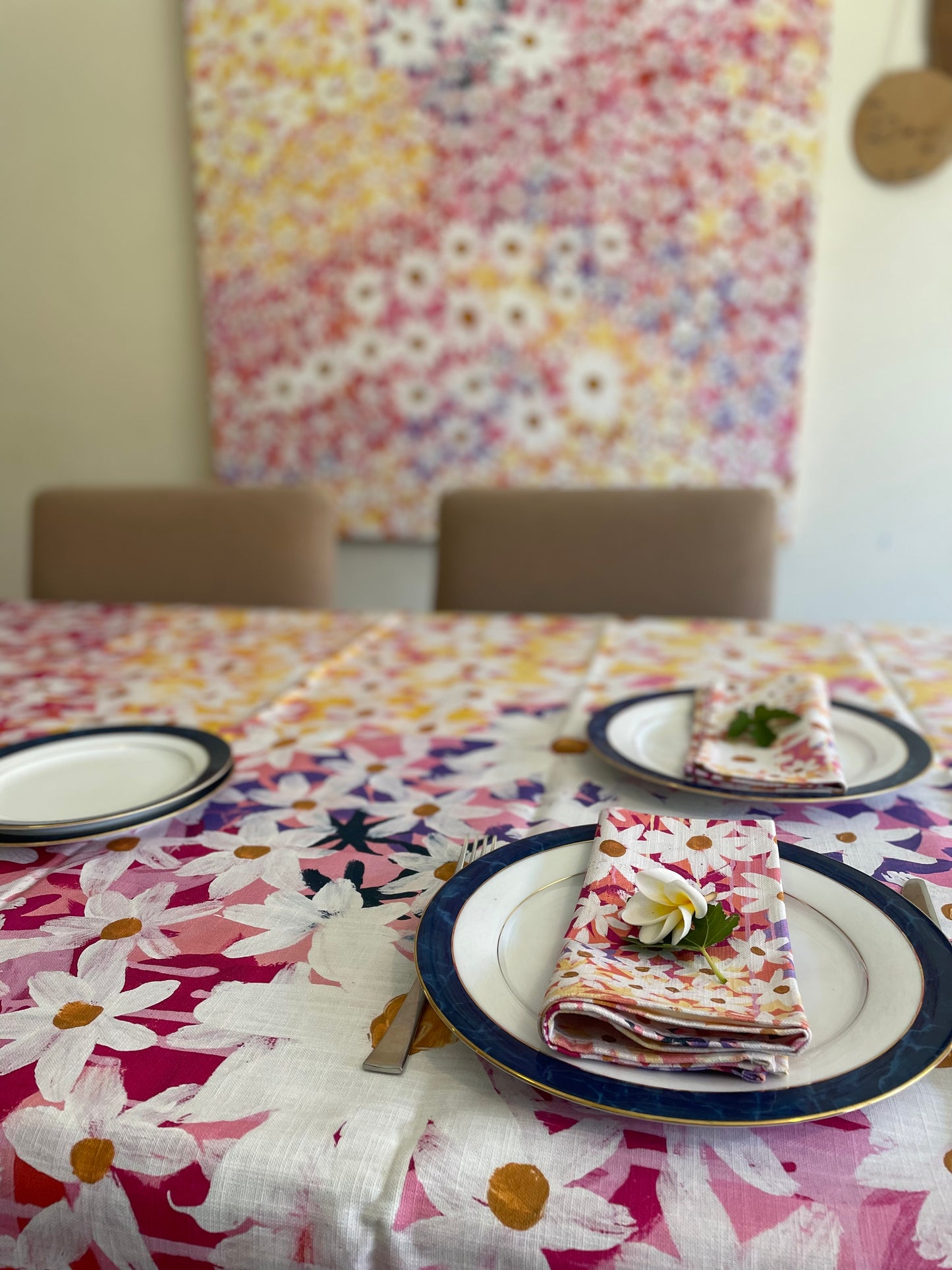 Linen Napkin Set “Daisy Party”