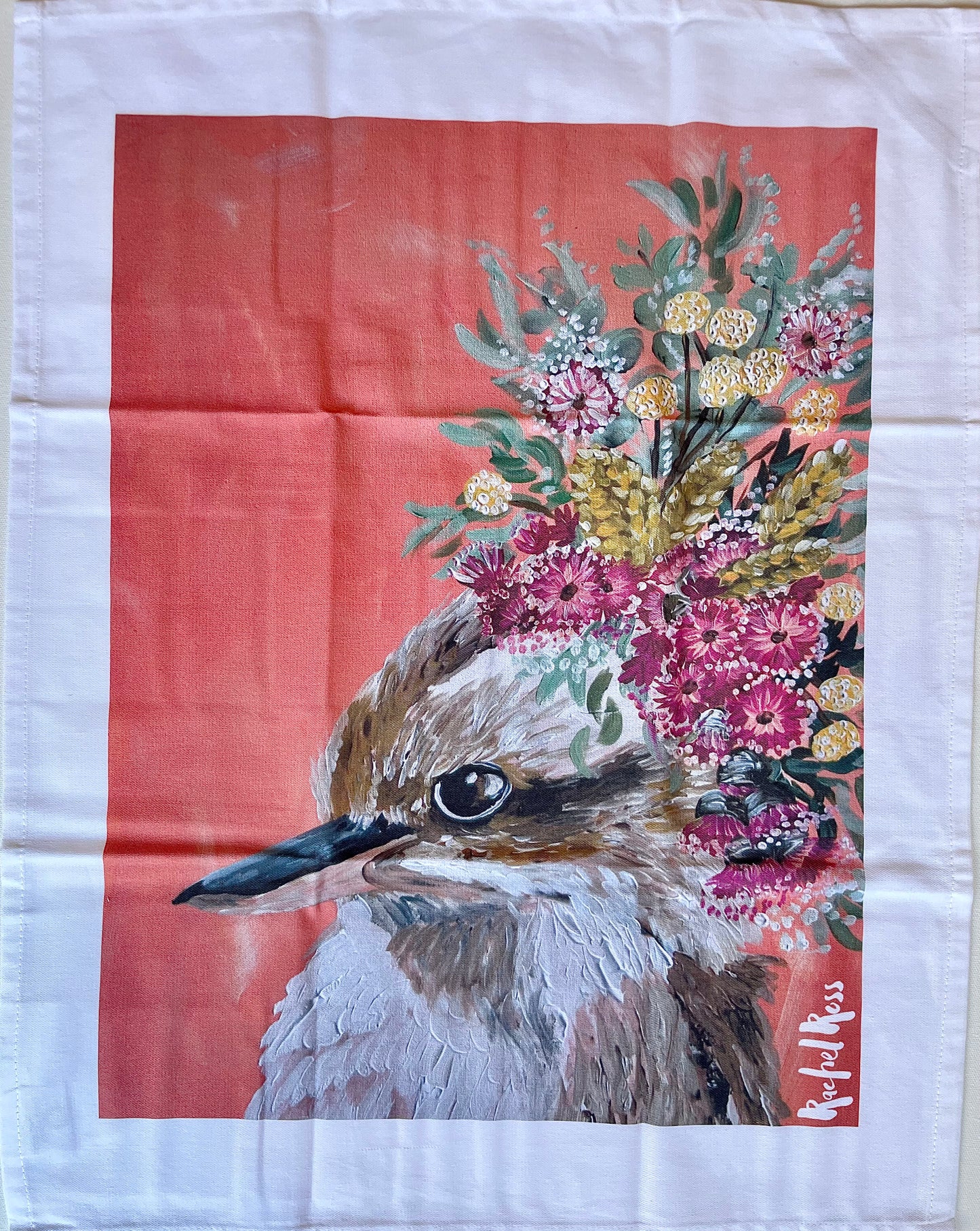 Kookaburra Blossom Tea Towel
