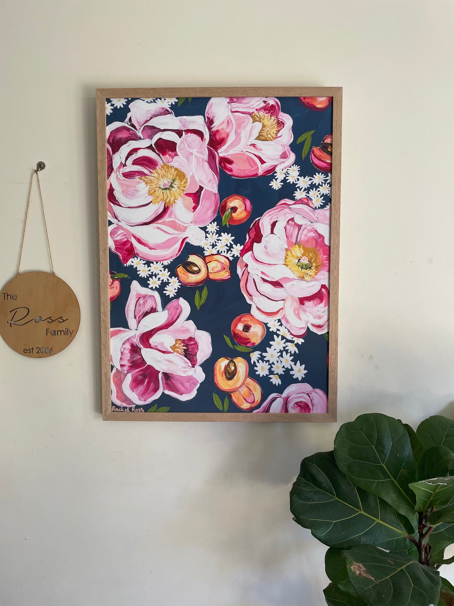 Peaches & Peonies - Canvas Print