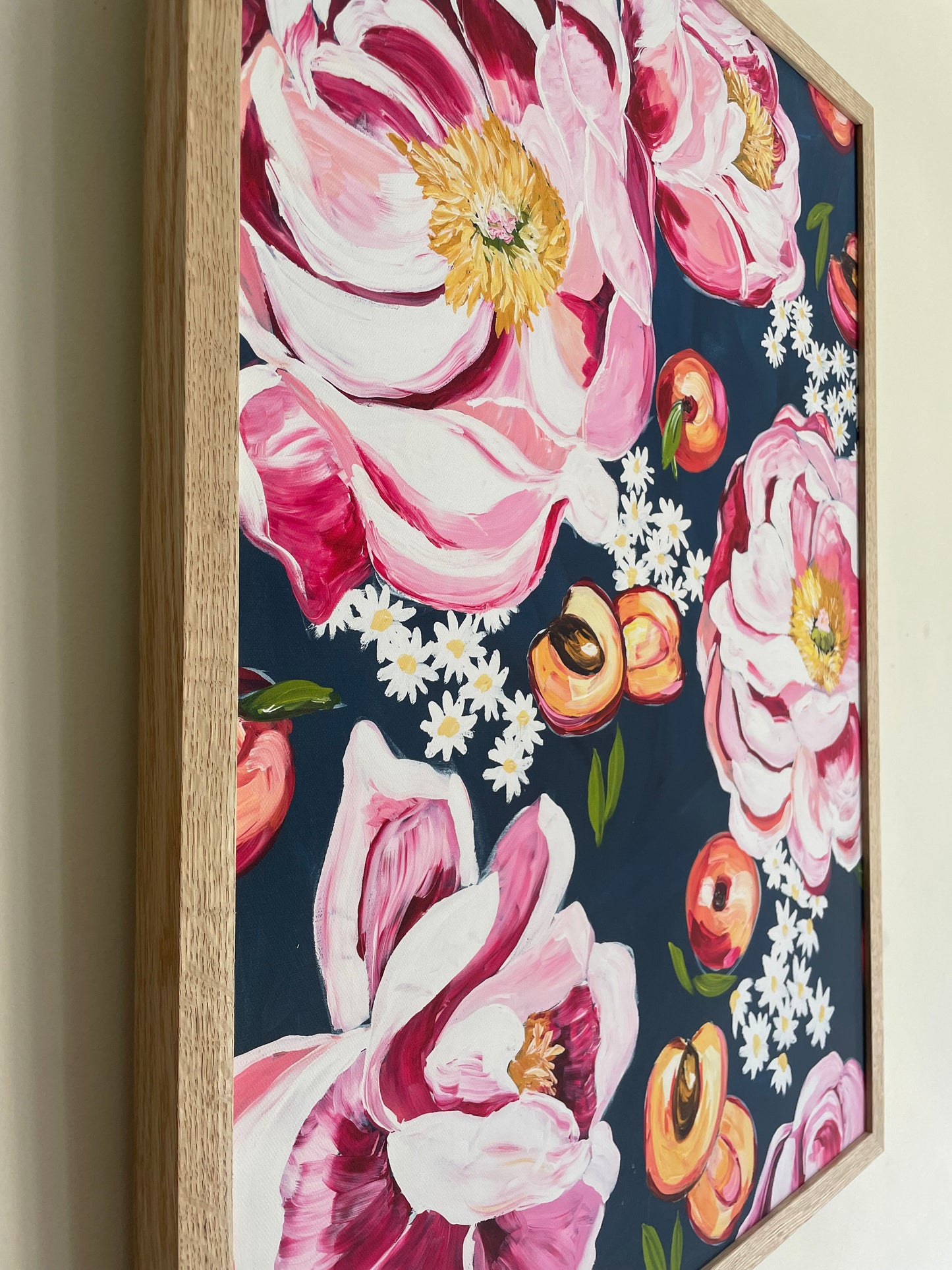 Peaches & Peonies - Canvas Print