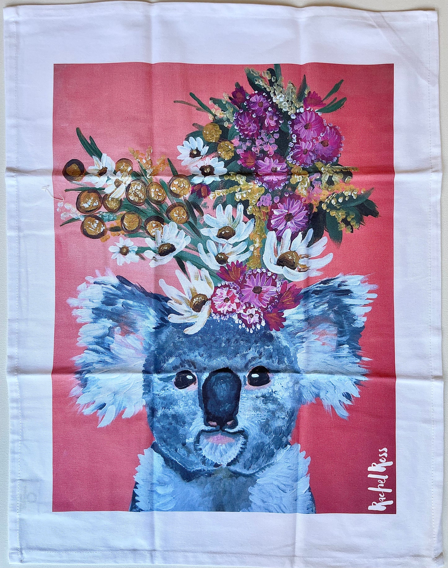 Koala Blossom Tea Towel